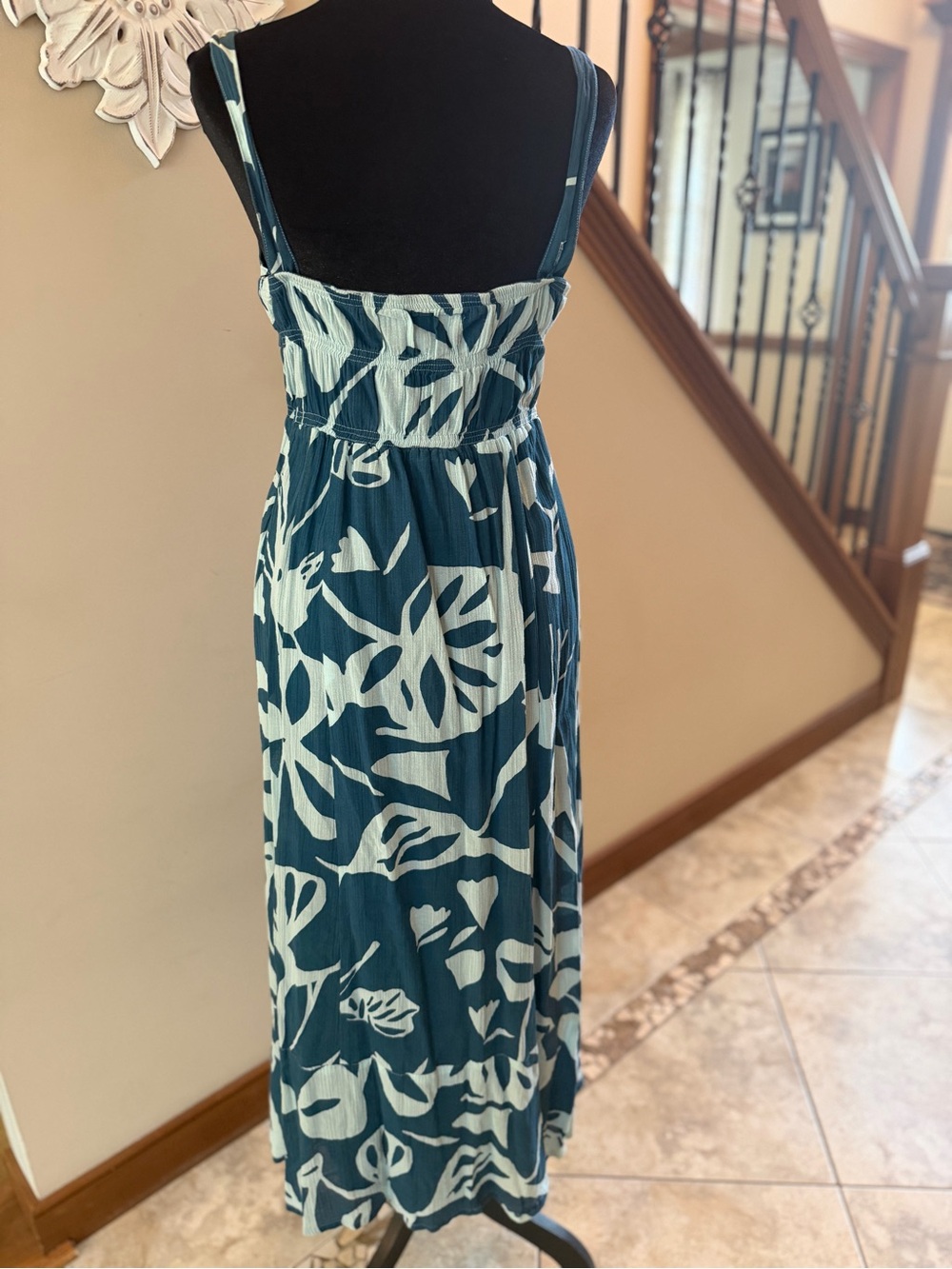 Eddie Bauer Tropical Print Midi Dress – Size 4 - Picture 3 of 5